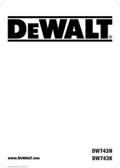 DeWalt DW743K Traducido De Las Instrucciones Originales