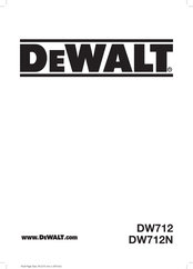 DeWalt DW712 Traducido De Las Instrucciones Originales