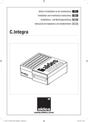 aldes C.Integra Instrucción De Instalación Y De Mantenimiento