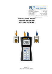 PCE Instruments PCE-TDS 100H/HS Instrucciones De Uso