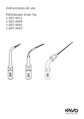 KaVo PIEZOscaler Endo Tip 1.007.4011 Instrucciones De Uso