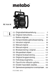 Metabo RC 14.4-18 Manual Original