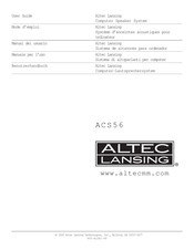 Altec Lansing ACS56 Manual Del Usuario