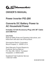 Schumacher Electric PID-200 El Manual Del Propietario