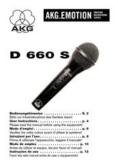 AKG EMOTION D 660 S Manual De Instrucciones