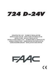 FAAC 724D-24V Instrucciones Para El Uso