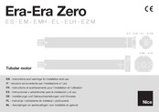 Nice Era Zero Instrucciones Y Advertencias Para La Instalación Y El Uso