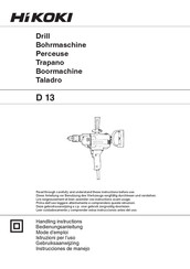 HIKOKI D 13 Instrucciones De Manejo