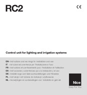 Nice RC2 Instrucciones Y Advertencias Para La Instalación Y El Uso