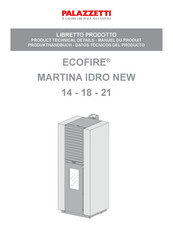 Palazzetti ECOFIRE MARTINA IDRO NEW 14 Datos Técnicos Del Producto