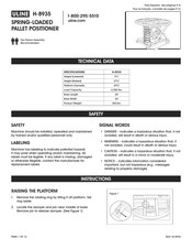 Uline H-8935 Manual De Instrucciones