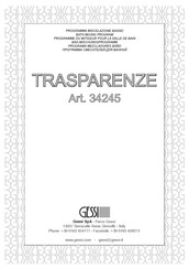 Gessi TRASPARENZE 34245 Instrucciones De Montaje