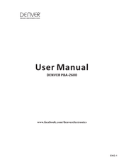 Denver PBA-2600 Manual Del Usuario