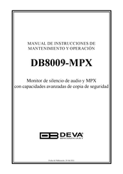 DEVA Broadcast DB8009-MPX Manual De Instrucciones De Mantenimiento Y Operación