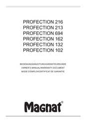 Magnat PROFECTION 132 Manual Del Propietario / Documento De Garantía