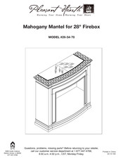 Pleasant Hearth 28-54-70 Manual Del Usuario