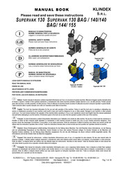 Klindex SUPERVAK 155 Manual De Instrucciones