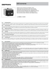 Gefran GTZ 25 Manual Del Usuario