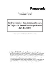 Panasonic KX-TA308 Instrucciones De Funcionamiento