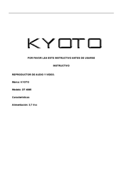 Kyoto DT 4085 Instructivo