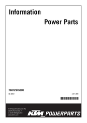 KTM Power Parts 76012945000 Manual De Instrucciones