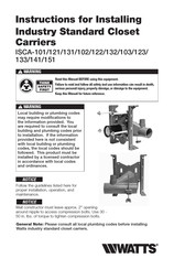 Watts ISCA-123 Instrucciones De Instalación