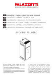 Palazzetti ECOFIRE ALLEGRO Descripción - Limpieza - Características Técnicas