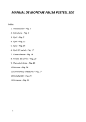 Prusa Research P3STEEL 3DE Manual De Montaje
