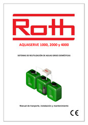 Roth AQUASERVE 1000 Manual De Tranporte, Instalación Y Mantenimiento