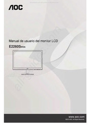 AOC E2260SWDA Manual De Usuario