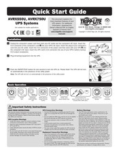 Tripp-Lite AVRX750U Guia De Inicio Rapido