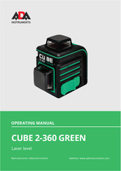 ADA INSTRUMENTS CUBE 2-360 GREEN Manual Del Usuario