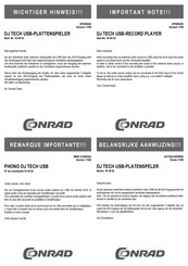 DJ-Tech Conrad 30 49 62 Manual De Instrucciones