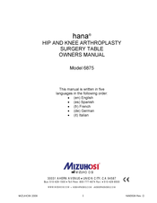 Mizuhosi hana 6875 Manual Del Propietário