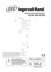 Ingersoll Rand IR21BS Manual De Funcionamiento Y Mantenimiento