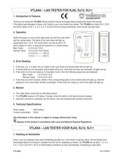 Velleman VTLAN4 Manual De Instrucciones