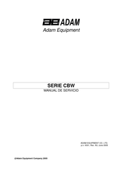 Adam Equipment CBW 30 Manual De Servicio