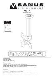 Sanus Systems MC1A Manual De Instrucciones