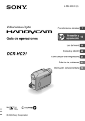 Sony HANDYCAM DCR-HC21 Guía De Operaciónes