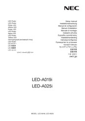 NEC LED-A025i Manual De Configuración