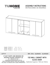 TUHOME Furniture GLB5608 Instrucciones De Ensamble