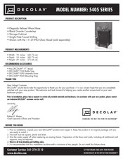 Decolav 5405 Serie Manual De Instrucciones