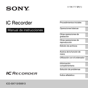 Sony ICD-SX813 Manual De Instrucciones