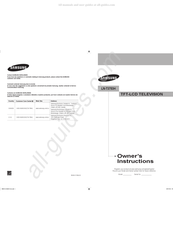 Samsung LN-T3753H Manual Del Usuario