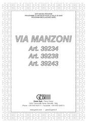 Gessi VIA MANZONI 39243 Manual De Instrucciones