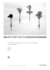 KROHNE OPTITEMP TRA Instrucciones Suplementarias