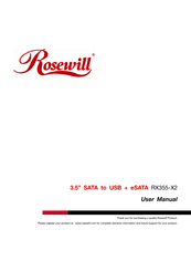 Rosewill RX355-X2 Manual De Usuario