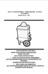 Nostalgia Electrics LJS-502 Manual De Instrucciones