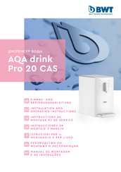 BWT AQA drink Pro 20 Instrucciones De Montaje Y Manejo