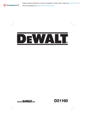 DeWalt D21160 Instrucciones Originales